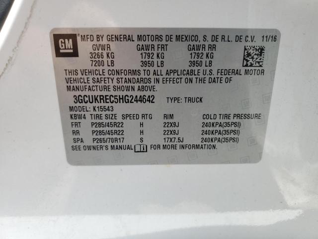 Photo 11 VIN: 3GCUKREC5HG244642 - CHEVROLET SILVERADO 