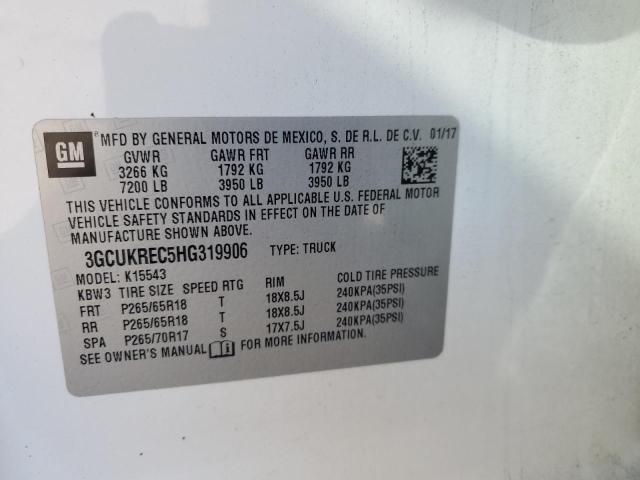 Photo 11 VIN: 3GCUKREC5HG319906 - CHEVROLET SILVERADO 