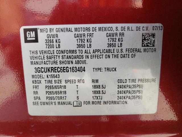 Photo 9 VIN: 3GCUKREC6EG163404 - CHEVROLET SILVERADO 