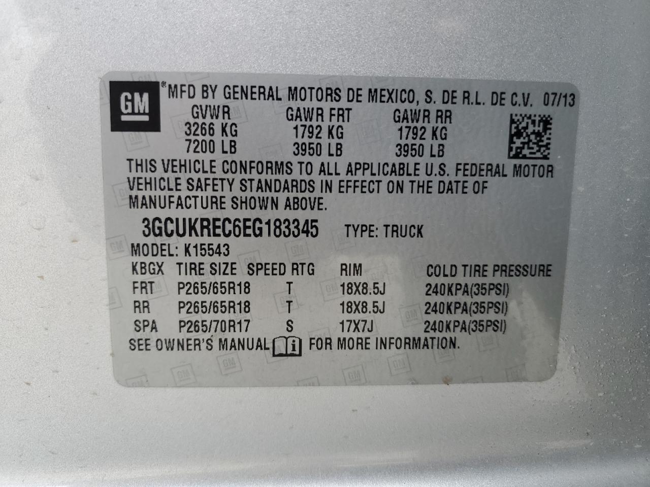 Photo 11 VIN: 3GCUKREC6EG183345 - CHEVROLET SILVERADO 