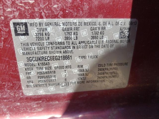 Photo 9 VIN: 3GCUKREC6EG218661 - CHEVROLET SILVRK1500 