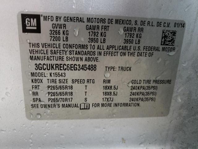 Photo 9 VIN: 3GCUKREC6EG345488 - CHEVROLET SILVERADO 