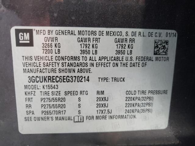 Photo 9 VIN: 3GCUKREC6EG370214 - CHEVROLET SILVERADO 