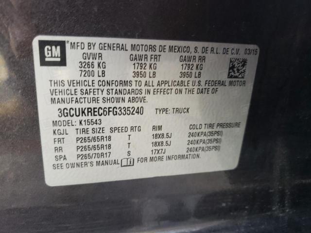 Photo 12 VIN: 3GCUKREC6FG335240 - CHEVROLET SILVERADO 