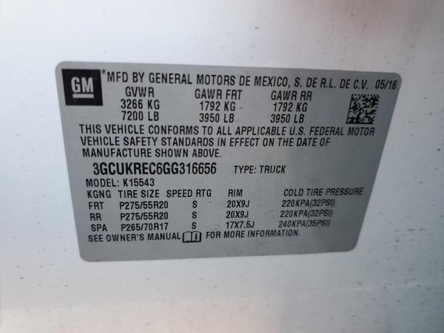 Photo 11 VIN: 3GCUKREC6GG316656 - CHEVROLET SILVERADO 