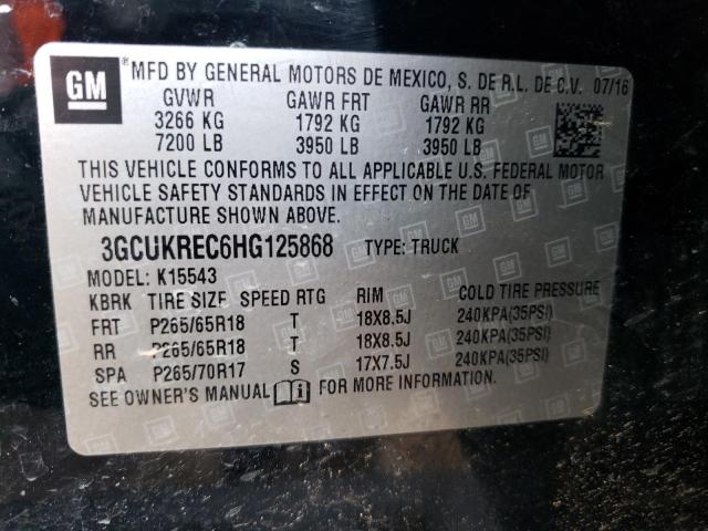 Photo 11 VIN: 3GCUKREC6HG125868 - CHEVROLET SILVERADO 