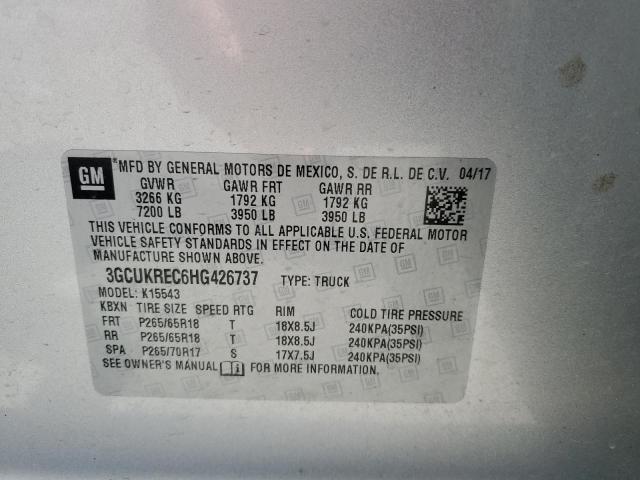 Photo 11 VIN: 3GCUKREC6HG426737 - CHEVROLET SILVERADO 