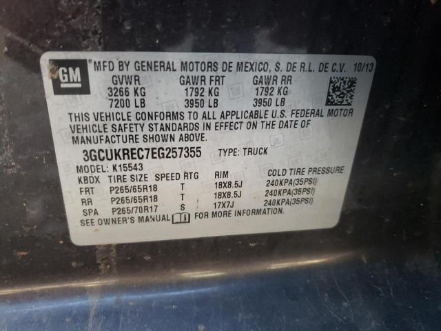 Photo 9 VIN: 3GCUKREC7EG257355 - CHEVROLET SILVERADO 