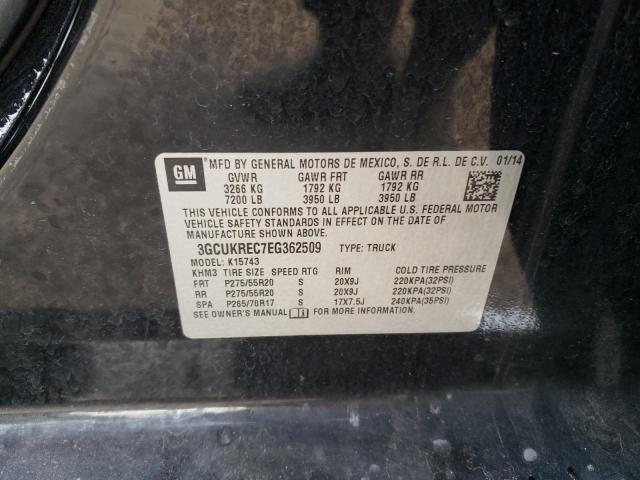 Photo 9 VIN: 3GCUKREC7EG362509 - CHEVROLET SILVERADO 