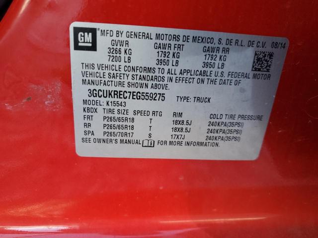 Photo 11 VIN: 3GCUKREC7EG559275 - CHEVROLET SILVERADO 