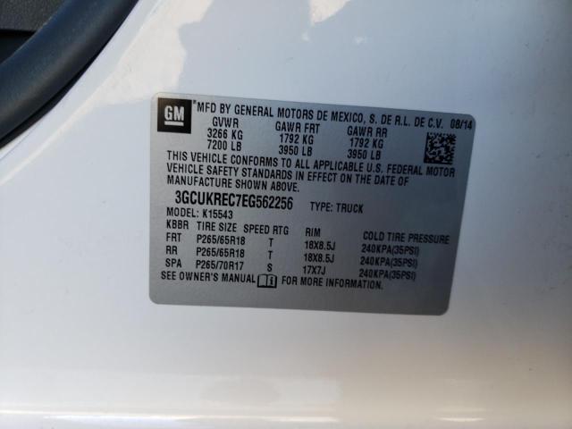 Photo 11 VIN: 3GCUKREC7EG562256 - CHEVROLET SILVERADO 