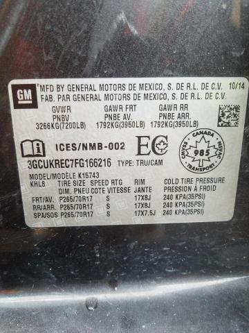 Photo 9 VIN: 3GCUKREC7FG166216 - CHEVROLET SILVERADO 