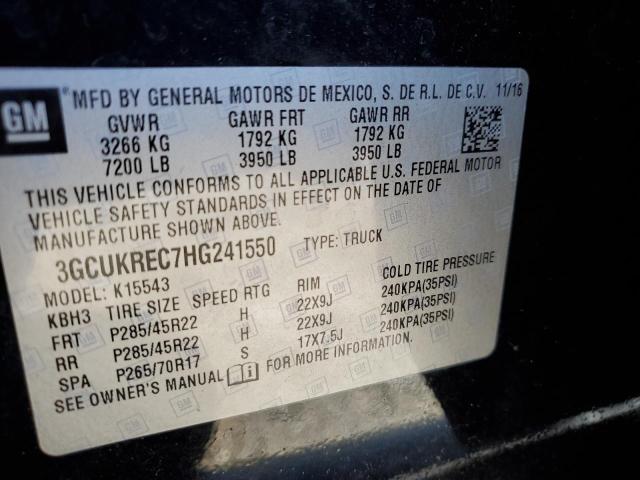 Photo 11 VIN: 3GCUKREC7HG241550 - CHEVROLET SILVERADO 