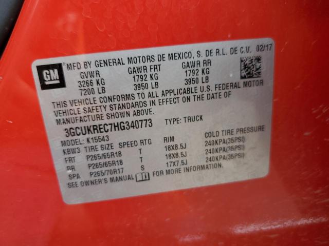 Photo 12 VIN: 3GCUKREC7HG340773 - CHEVROLET SILVERADO 