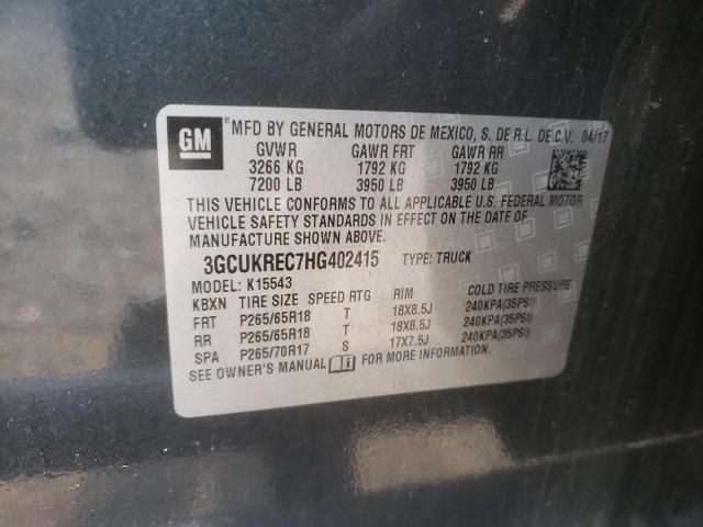 Photo 11 VIN: 3GCUKREC7HG402415 - CHEVROLET SILVERADO 