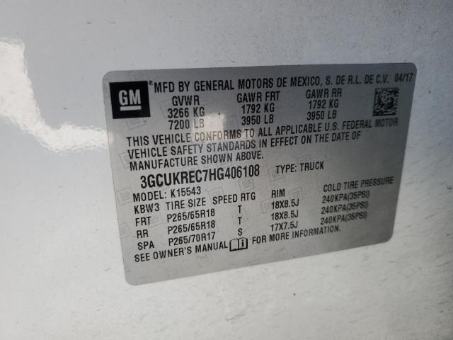 Photo 12 VIN: 3GCUKREC7HG406108 - CHEVROLET SILVERADO 