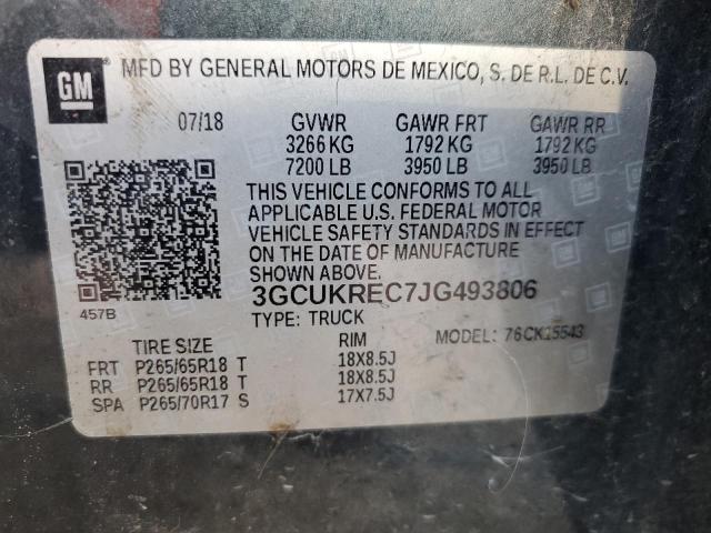 Photo 11 VIN: 3GCUKREC7JG493806 - CHEVROLET SILVERADO 