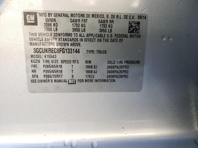 Photo 11 VIN: 3GCUKREC8FG133144 - CHEVROLET SILVERADO 