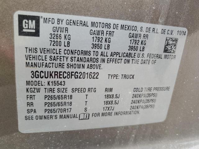 Photo 11 VIN: 3GCUKREC8FG201622 - CHEVROLET ALL MODELS 