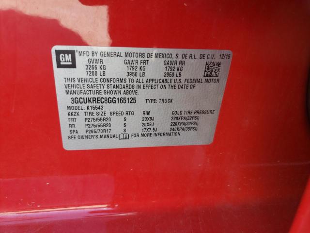 Photo 11 VIN: 3GCUKREC8GG165125 - CHEVROLET ALL MODELS 