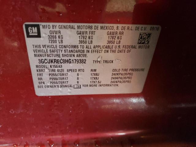 Photo 9 VIN: 3GCUKREC8HG179382 - CHEVROLET SILVERADO 