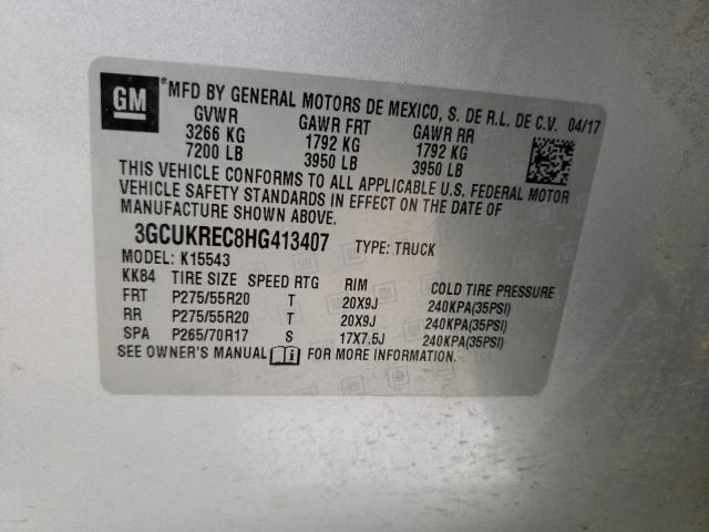 Photo 11 VIN: 3GCUKREC8HG413407 - CHEVROLET SILVERADO 