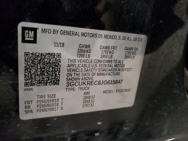 Photo 11 VIN: 3GCUKREC8JG615847 - CHEVROLET 1500 