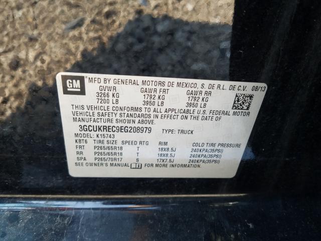 Photo 9 VIN: 3GCUKREC9EG208979 - CHEVROLET SILVERADO 