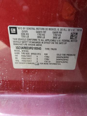 Photo 11 VIN: 3GCUKREC9FG180943 - CHEVROLET SILVERADO 