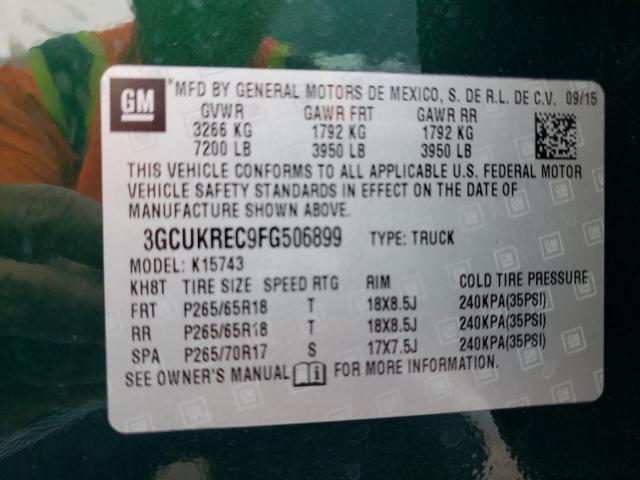 Photo 9 VIN: 3GCUKREC9FG506899 - CHEVROLET SILVERADO 