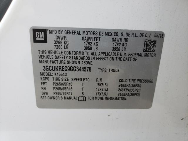 Photo 9 VIN: 3GCUKREC9GG344578 - CHEVROLET SILVERADO 