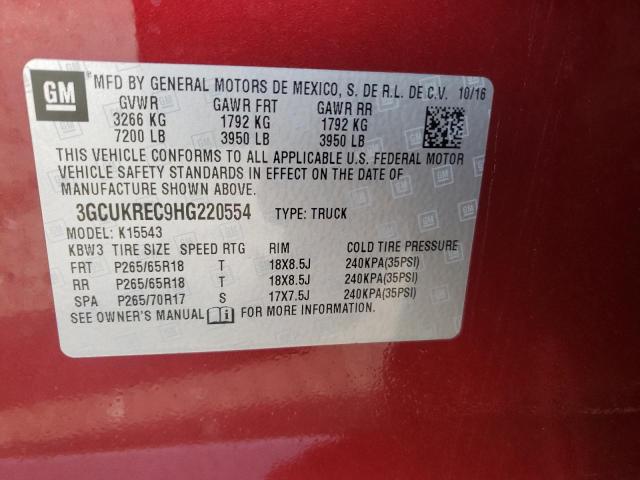 Photo 11 VIN: 3GCUKREC9HG220554 - CHEVROLET SILVERADO 