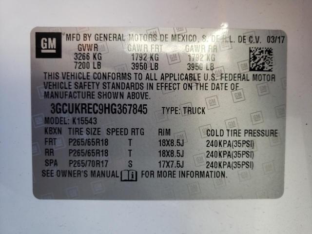 Photo 11 VIN: 3GCUKREC9HG367845 - CHEVROLET SILVERADO 