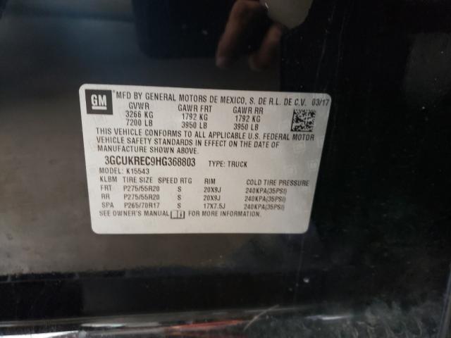 Photo 9 VIN: 3GCUKREC9HG368803 - CHEVROLET SILVERADO 