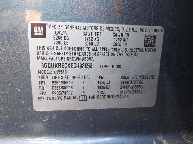 Photo 9 VIN: 3GCUKRECXEG498052 - CHEVROLET SILVERADO 