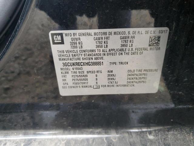 Photo 9 VIN: 3GCUKRECXHG388851 - CHEVROLET SILVERADO 