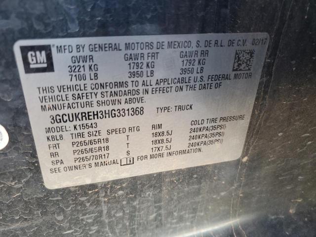 Photo 11 VIN: 3GCUKREH3HG331368 - CHEVROLET SILVERADO 