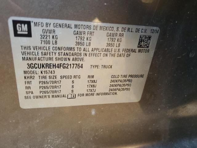 Photo 12 VIN: 3GCUKREH4FG217764 - CHEVROLET SILVERADO 