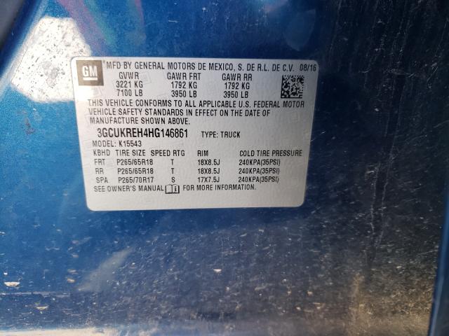 Photo 9 VIN: 3GCUKREH4HG146861 - CHEVROLET SILVERADO 