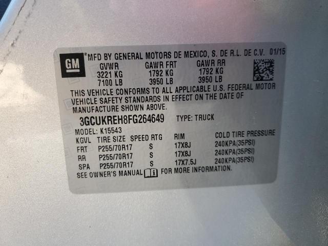 Photo 9 VIN: 3GCUKREH8FG264649 - CHEVROLET SILVERADO 