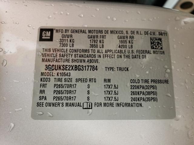 Photo 9 VIN: 3GCUKSE2XBG317784 - CHEVROLET SILVERADO 