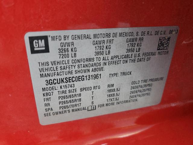 Photo 11 VIN: 3GCUKSEC0EG131961 - CHEVROLET SILVERADO 