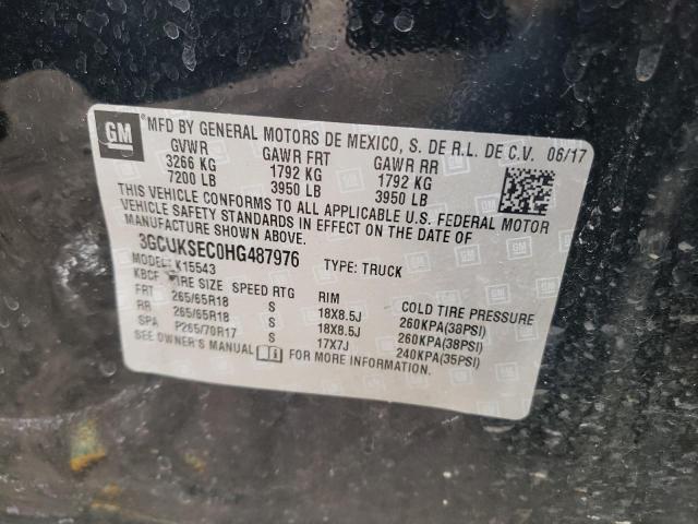 Photo 9 VIN: 3GCUKSEC0HG487976 - CHEVROLET SILVRDO LT 