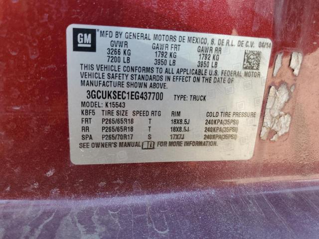 Photo 11 VIN: 3GCUKSEC1EG437700 - CHEVROLET SILVERADO 