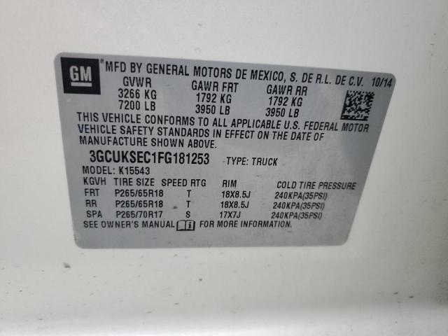 Photo 11 VIN: 3GCUKSEC1FG181253 - CHEVROLET SILVERADO 