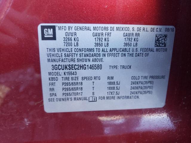 Photo 9 VIN: 3GCUKSEC2HG146580 - CHEVROLET SILVERADO 