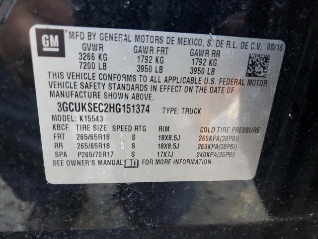 Photo 11 VIN: 3GCUKSEC2HG151374 - CHEVROLET SILVERADO 