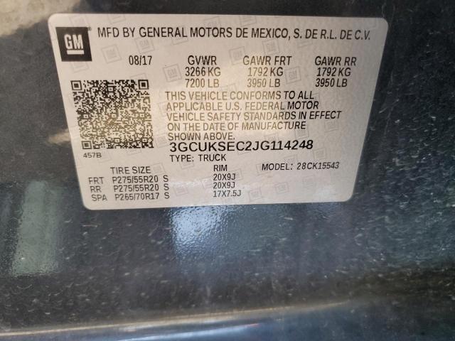 Photo 11 VIN: 3GCUKSEC2JG114248 - CHEVROLET SILVERADO 