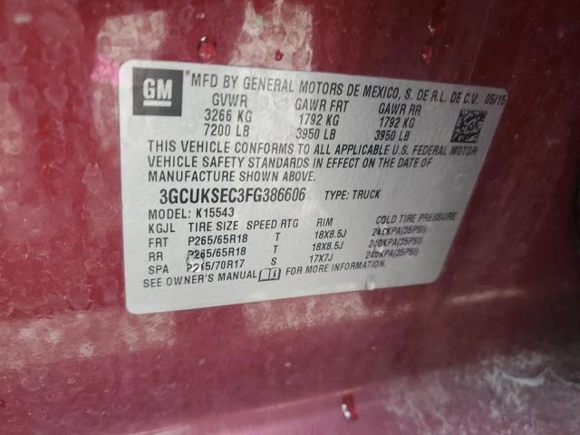 Photo 11 VIN: 3GCUKSEC3FG386606 - CHEVROLET SILVERADO 