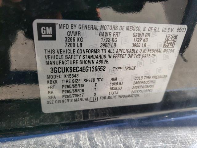 Photo 11 VIN: 3GCUKSEC4EG130652 - CHEVROLET ALL MODELS 